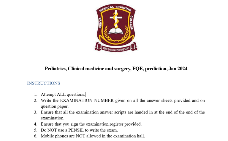 Pediatrics, Clinical medicine and surgery, FQE, prediction, Jan 2024