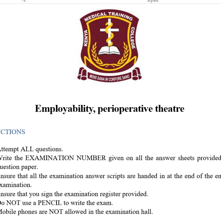 Employability, perioperative theatre