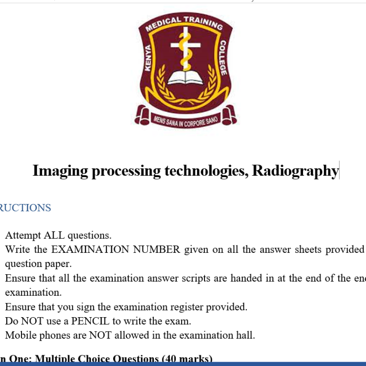 Imaging processing technologies, Radiography