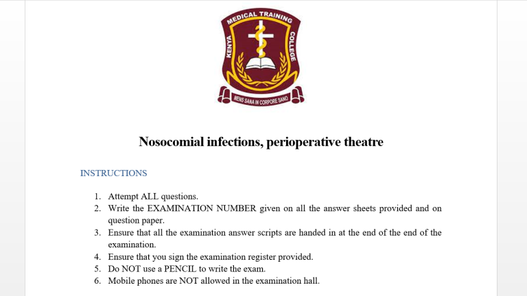 Nosocomial infections, perioperative theatre