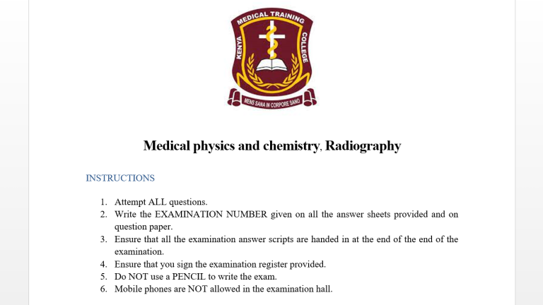 Medical physics and chemistry, Radiography