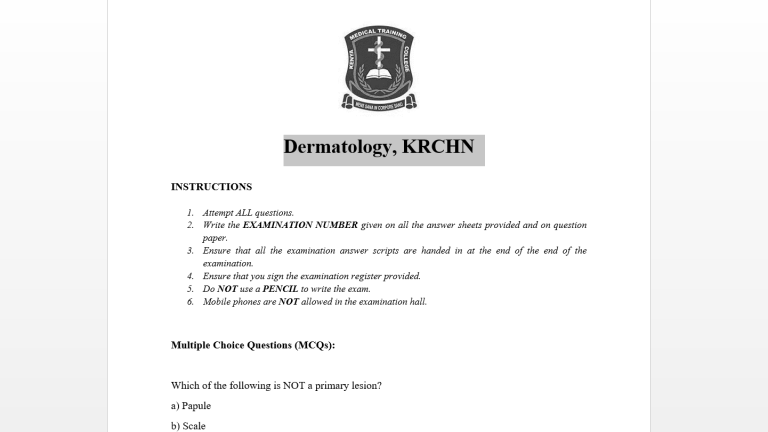 Dermatology, KRCHN
