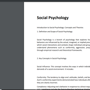 Social Psychology notes.