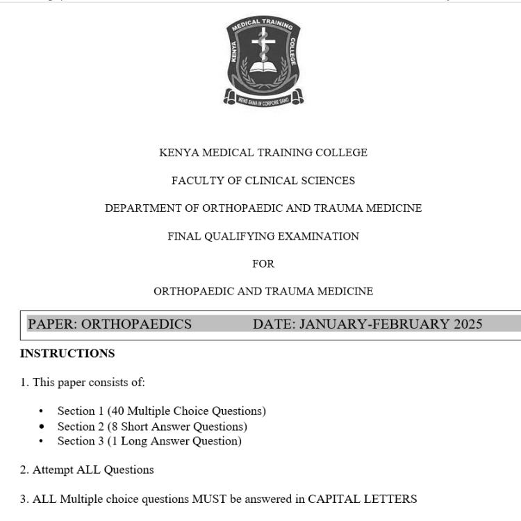 Orthopaedics, FQE, Orthopaedics and trauma Medicine, 100 MCQS, 100 SAQS, 100 LAQS, Answers and Rationales, Jan-Feb 2025 predictions