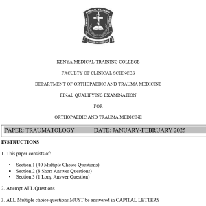 Traumatology, FQE, Orthopaedics and trauma Medicine, 100 MCQS, 100 SAQS, 100 LAQS, Answers and Rationales, Jan-Feb 2025 predictions