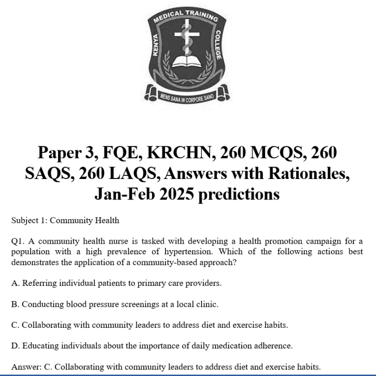 Paper 3, FQE, KRCHN, 260 MCQS, 260 SAQS, 260 LAQS, Answers with Rationales, Jan-Feb 2025 predictions