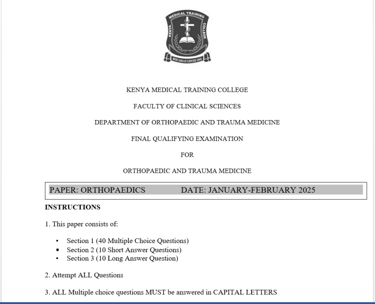 Orthopaedics, FQE, Orthopaedics and trauma Medicine, Jan-Feb 2025 predictions