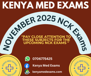 Read more about the article Pay Close Attention to These Subjects for the Upcoming November, 2025 NCK Exams.