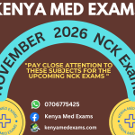 Pay Close Attention to These Subjects for the Upcoming November, 2026 NCK Exams.