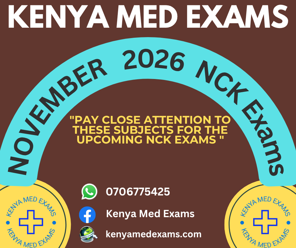 Read more about the article Pay Close Attention to These Subjects for the Upcoming November, 2026 NCK Exams.
