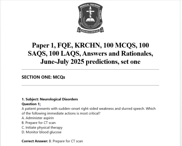 Paper 1, FQE, KRCHN, 100 MCQS, 100 SAQS, 100 LAQS, Answers and Rationales, June-July 2025 predictions, set one