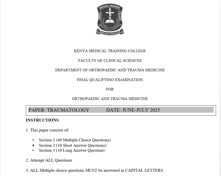 Traumatology, FQE, Orthopaedics and trauma Medicine,June-June 2025 predictions