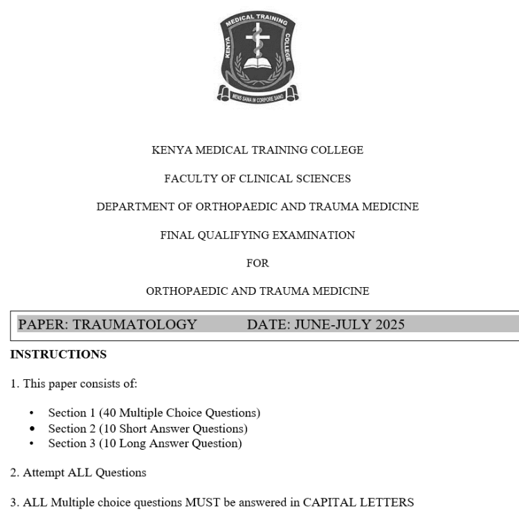 Traumatology, FQE, Orthopaedics and trauma Medicine,June-June 2025 predictions