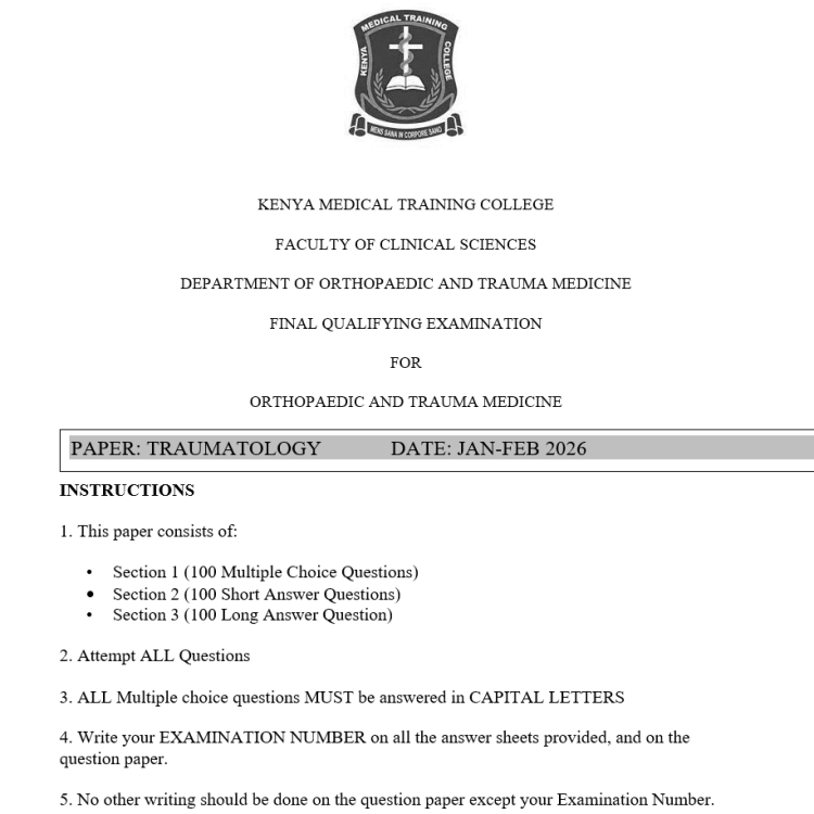 Traumatology, FQE, Orthopaedics and trauma Medicine,Jan-Feb 2026 predictions