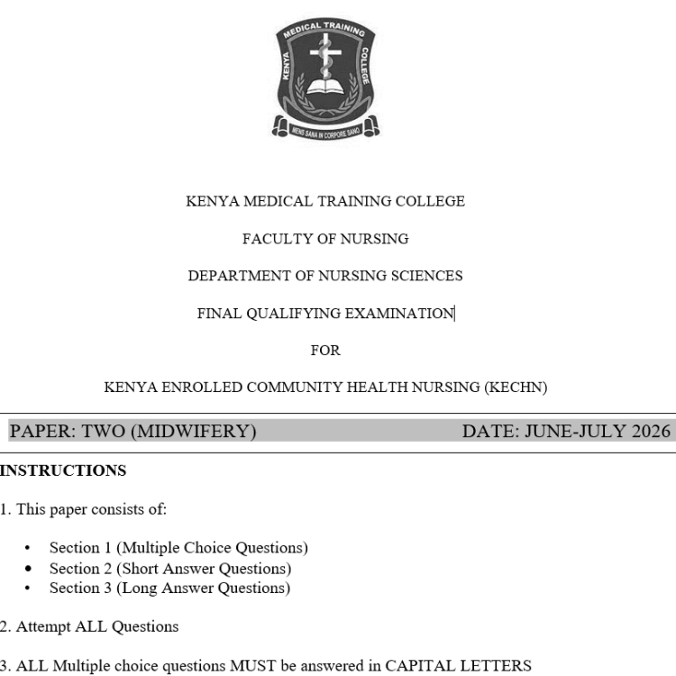Paper 2, FQE, KECHN, 100 MCQS, 100 SAQS, 100 LAQS, Answers and Rationales, June-July 2026 predictions