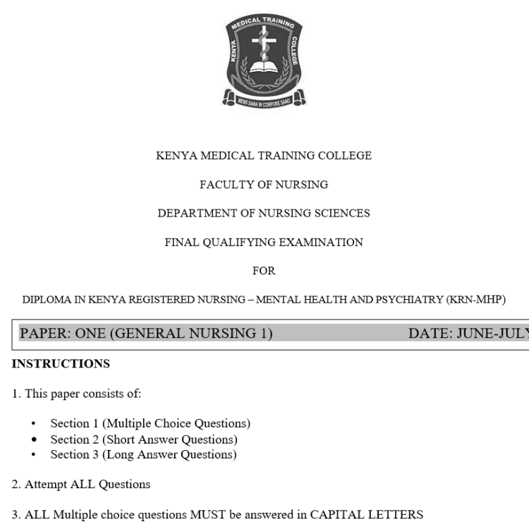 Paper 1(General Nursing 1), FQE, Diploma, KRN-MHP, 100 MCQS, 100 SAQS, 100 LAQS, Answers and Rationales, June-July 2026 predictions